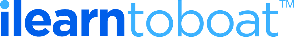 ilearntoboat logo, boater safety course online for hunters concept. 