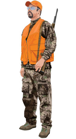 Illustration of the sling carry for firearms. 