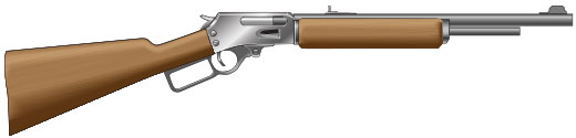 Illustration of a lever action rifle. 