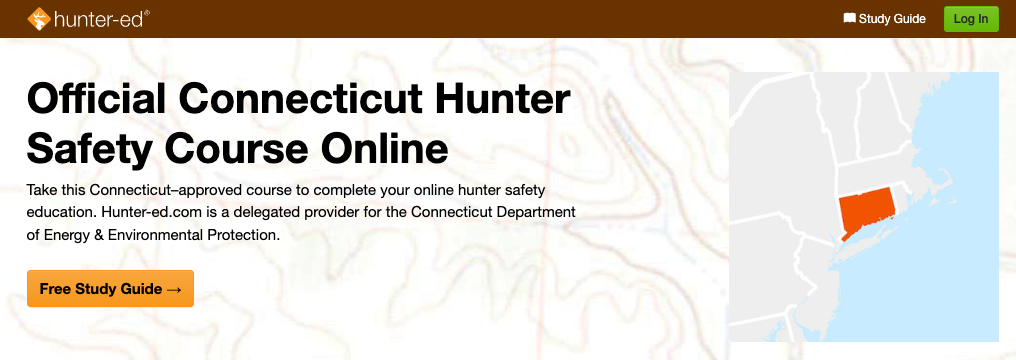 Hunter-Ed Connecticut course page screenshot