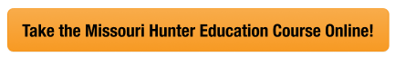 Yellow CTA button to take the Missouri hunter safety course online, get an Missouri hunting license concept.