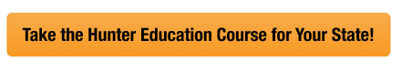 Yellow CTA button to take the hunter safety course for your state, how to get a hunter safety course concept.