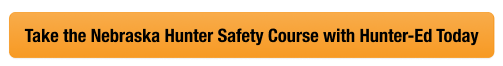 Image with text to take the Nebraska hunter safety course with Hunter-Ed, get Nebraska hunting license concept.