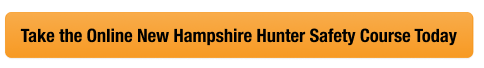 Image with text to take the New Hampshire hunter safety course with Hunter-Ed, get NH hunting license concept. 