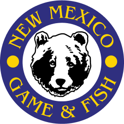 Illustrated logo for New Mexico Game & Fish, get a New Mexico hunting license concept.
