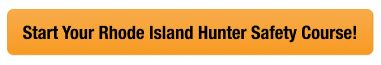 CTA button to start the RI hunter safety course, how to get a Rhode Island hunting license concept.
