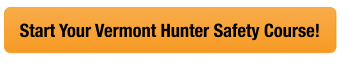 Yellow CTA button to start the Vermont hunter safety course, get a Vermont hunting license concept.