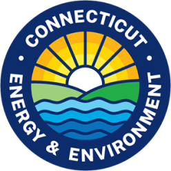 Connecticut Energy & Environment logo illustration, how much does a CT hunting license cost concept. 