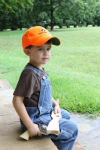 A boy with a BB gun, hunting with kids concept. 