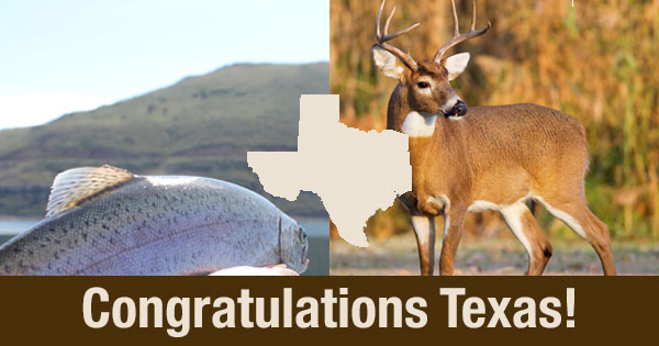 Congratulations Texas, which added hunting and fishing to the state constitution.
