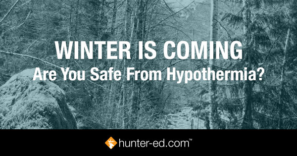 Cold scene with text, Winter is Coming: Are you safe from hypothermia?, how to prevent hypothermia concept. 